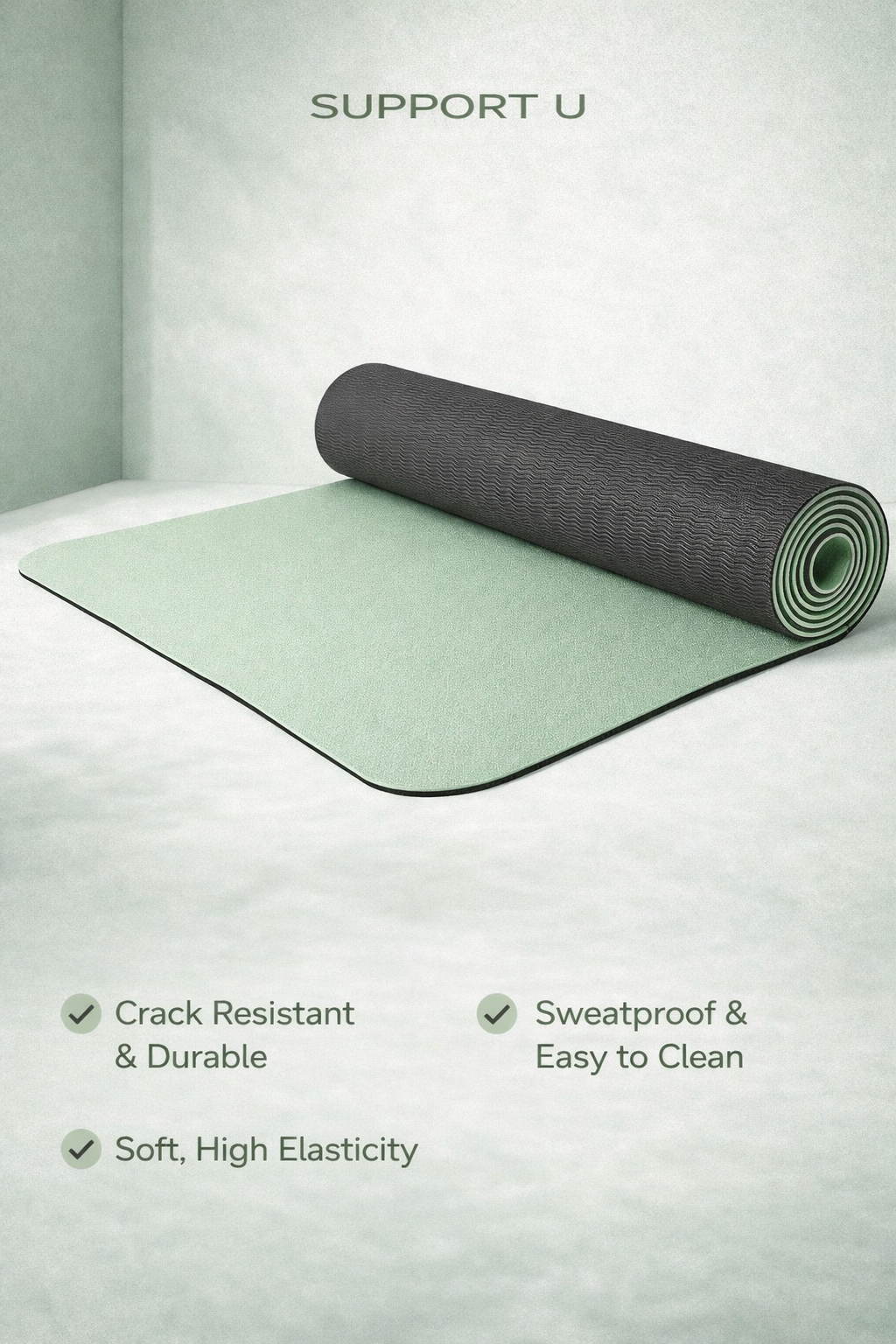 Support U Studio™ - Non-Slip Yoga Mat (TPE, 57cm)